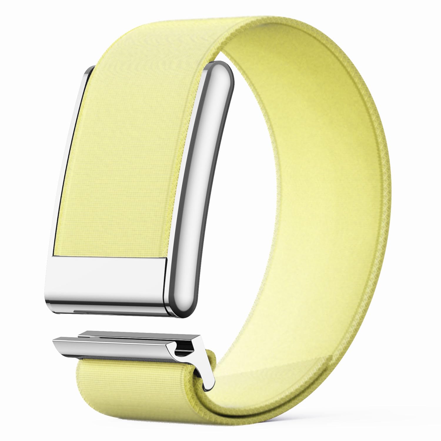 synwee Men Women Waterproof Knitted Wristband Compatible with Whoop 5.0 Band Strap, Lightweight Replacement Adjustable Breathable Sport Band with U-shaped Metal Frame for Whoop 5.0 (yellow)