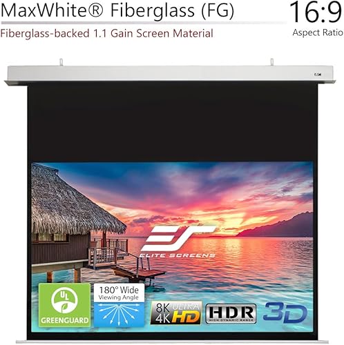 Miniatura 2 de Elite Screens Evanesce B - Pantalla de proyección para empotrar en el techo con kit de instalación, lista para imágenes con definición 8k4k Ultra