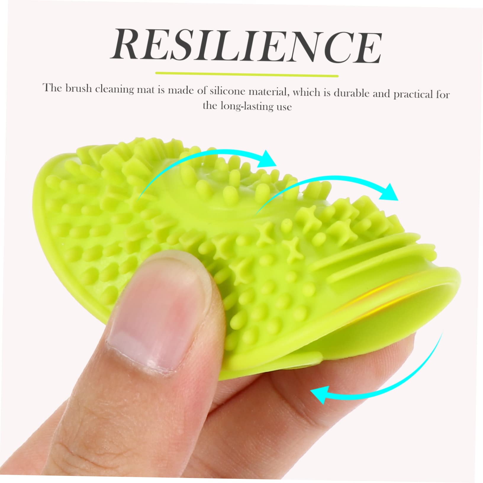 Ipetboom 15pezzi Tappetino Silicone Per La Pulizia Dei Pennelli Da Trucco Strumento Pratico Per La Bellezza Con Ventose Facile Da Usare e Portatile
