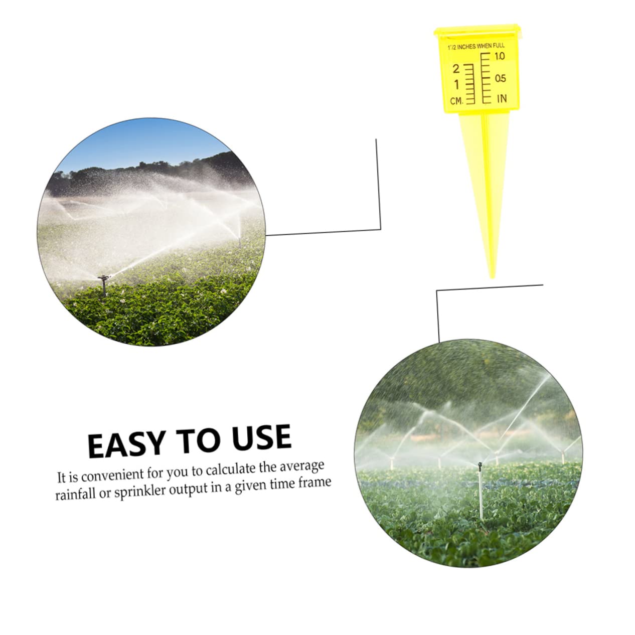 SUPVOX 5 Set Di Misurazione Accurata Della Pioggia Pluviometro Per Esterni Irrigatore in Plastica Per Giardino Cortile E Prato 4 Pezzi * 5