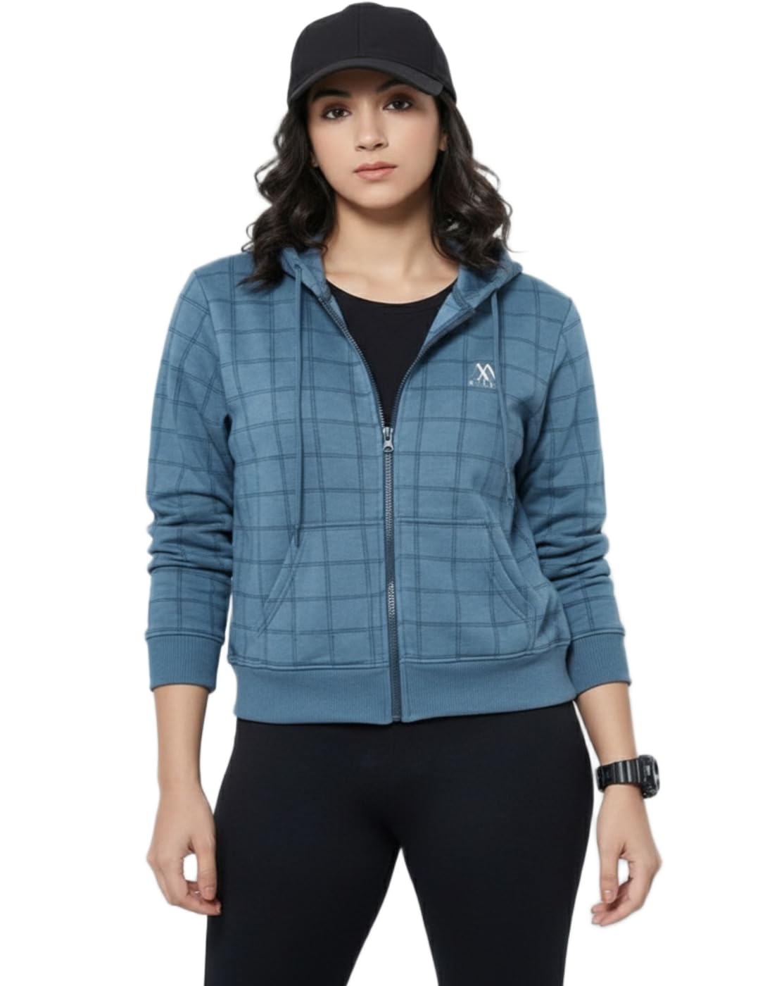 Girls Winter Zip-Up Hoodie | Solid Color Hooded Sweatshirt for Women|36-picture-15