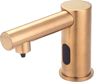 Central Brass 2099-BG Commercial Hands Free Modern Deck Mounted Single Hole Deck Mount Electronic Touchless Sensor Soap Dispenser - PVD Brushed Gold