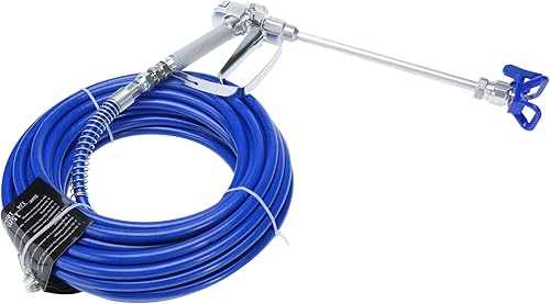 Miniatura 9 de YaeTek Kit de manguera de pistola de pintura sin aire, tubo de fibra de alta presión de 50 pies x 14 pulgadas, manguera de pulverización de pintura