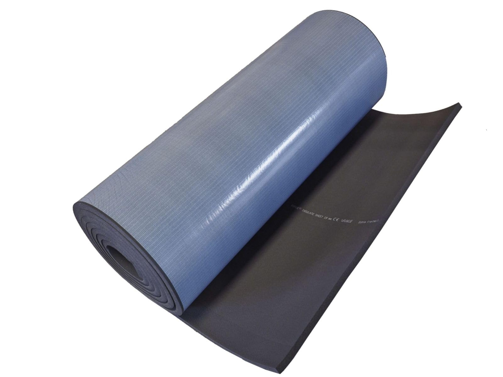 SET XS 5 m², bestehend aus 1 Karton INSULATE 19 mm (5 m²) und 1 Rolle Klebeband FIX (50x3 mm) selbstklebend, Dämmung aus Kautschuk für Fahrzeuge Camperausbau , Camper Dämmung