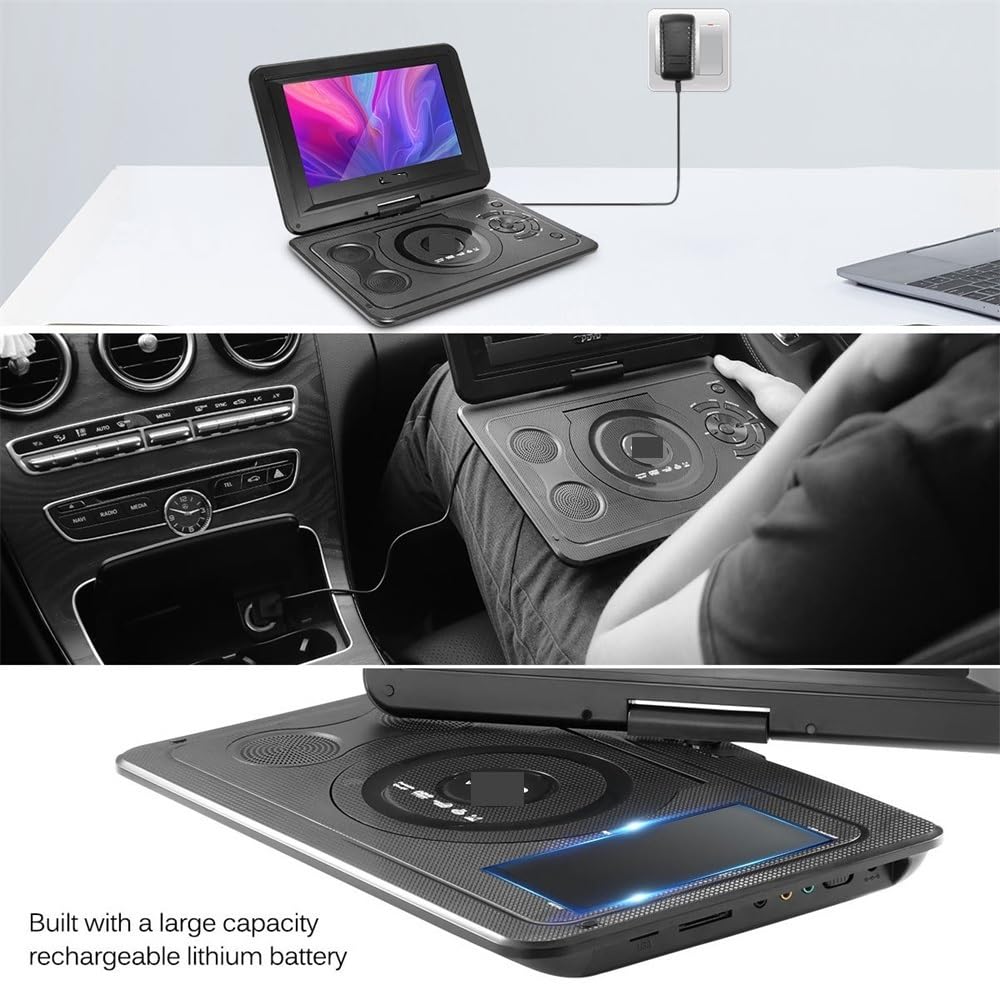 13,9 Pouces de Port USB de Lecteur DVD Portable écran pivotant à Rotation de 270 degrés