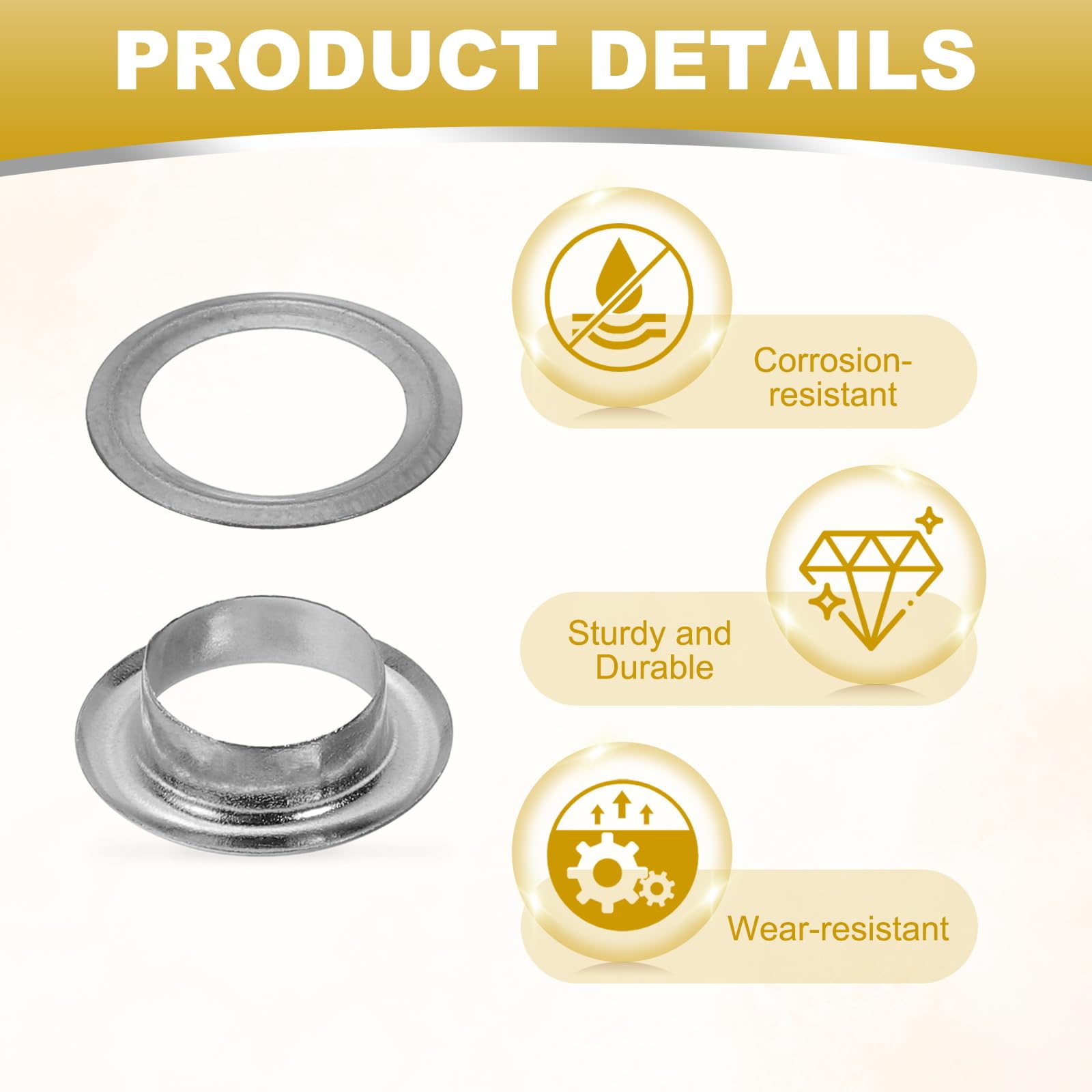 PATIKIL 8mm/5/16" Metal Eyelets - Image 3