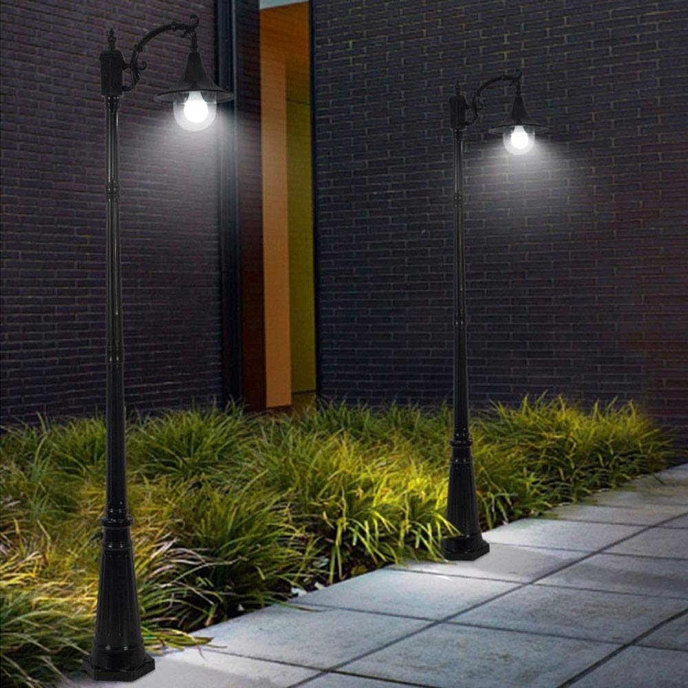 Produttori creativi di lampade da giardino europee Custom Outdoor Community Park High Pole Road Light Impermeabile Villa Doppia testa Luci paesaggistiche, Luci da palo per esterni Luci di illuminazi