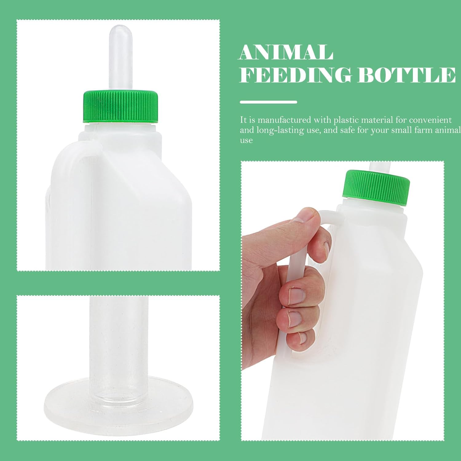 2 Stück Lamm Milchflasche 850ml, Aufzuchtflasche Katzen Silikon Nippel, Flasche Lammmilch, Babyflasche Für Kälber, Milchflasche Für Schafe, Silikon Schnuller, Verdickter Flaschenkörper