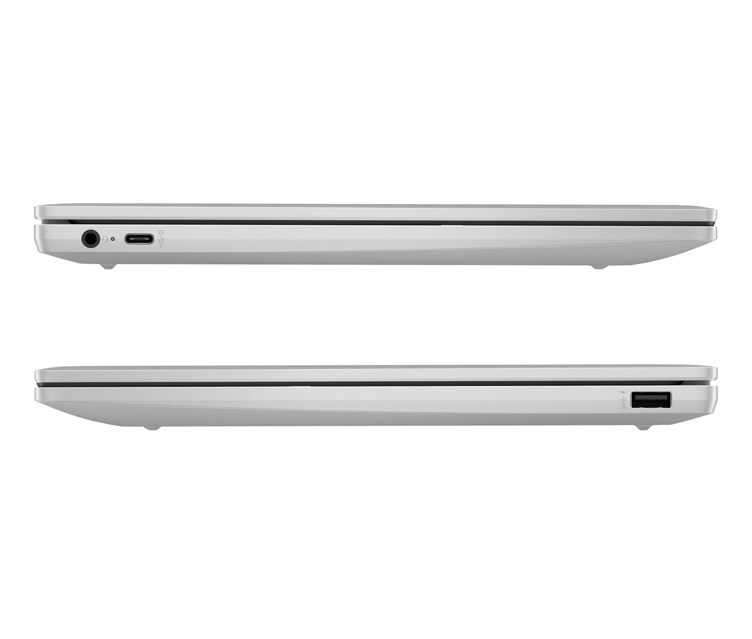 HP Chromebook 14a-nf0001sf Ordinateur Portable 14" HD, PC Portable (Intel Celeron N100, RAM 4 Go, Flash 128 Go, Intel Iris XE, Chrome OS), Laptop Argent, Clavier AZERTY