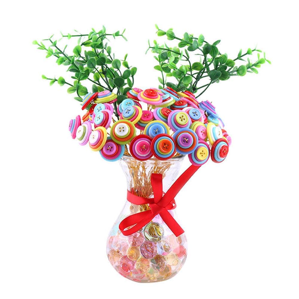 Amazon | ESJNNK カラフルボタン 4つ穴ボタン 300個セット 手芸