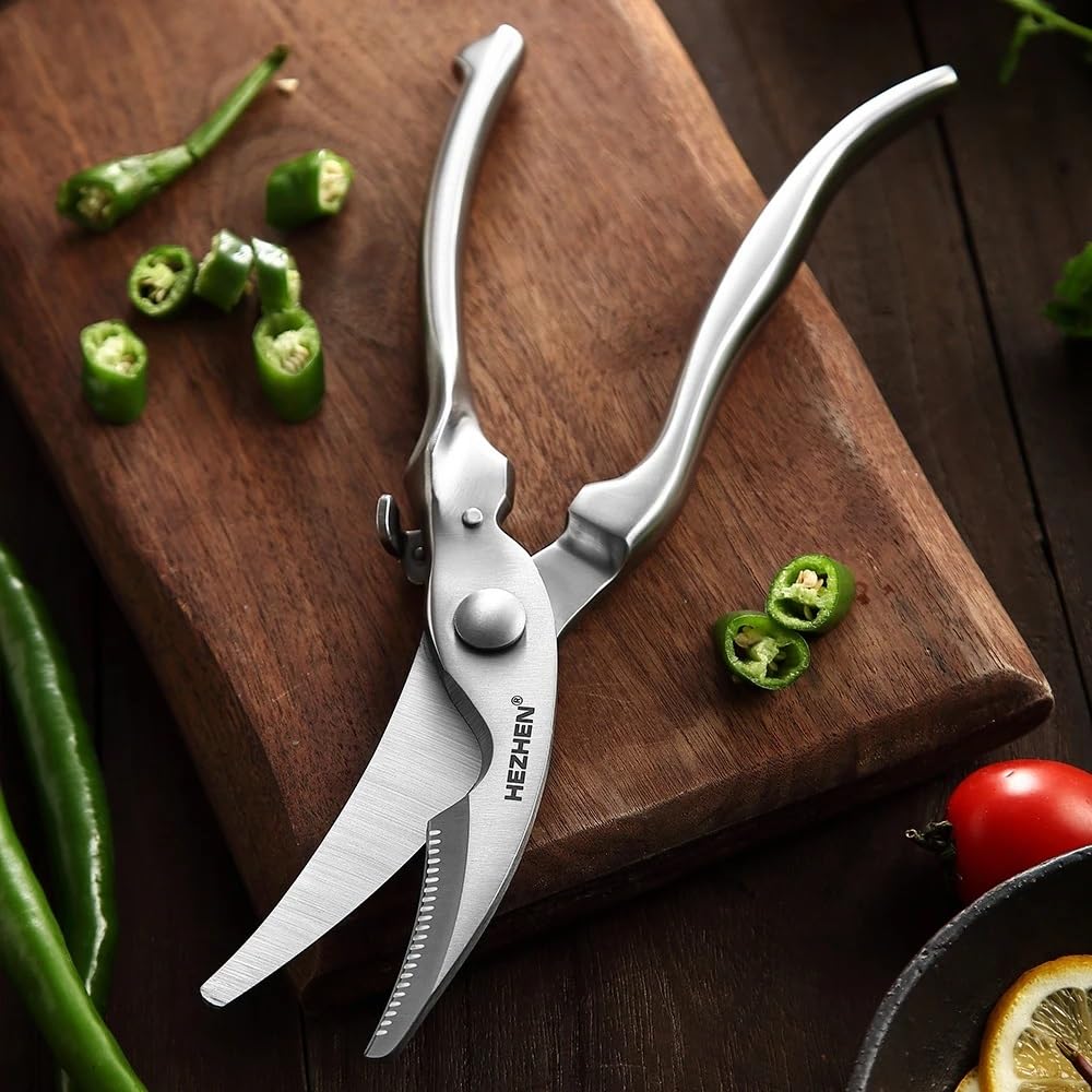 Ciseaux de Cuisine, 262 mm, Ciseaux de Cuisine Polyvalents, Ciseaux en Acier Inoxydable 3Cr14MoV pour Couper Le Poulet, la volaille, Le Poisson, la Viande et Les légumes, autobloquants
