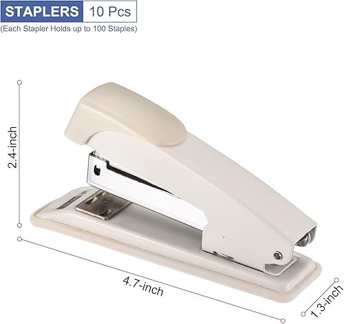Miniatura 2 de PATIKIL 10 engrapadoras de escritorio con 6000 grapas grapadoras de escritorio estándar para oficina capacidad de 25 hojas 266 para oficina hogar