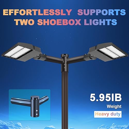 Vista 12 de ledmo Luz LED de estacionamiento de 300 W, 36000 lúmenes, 5000 K, ajustable, ajuste deslizante, iluminación de seguridad con fotocélula