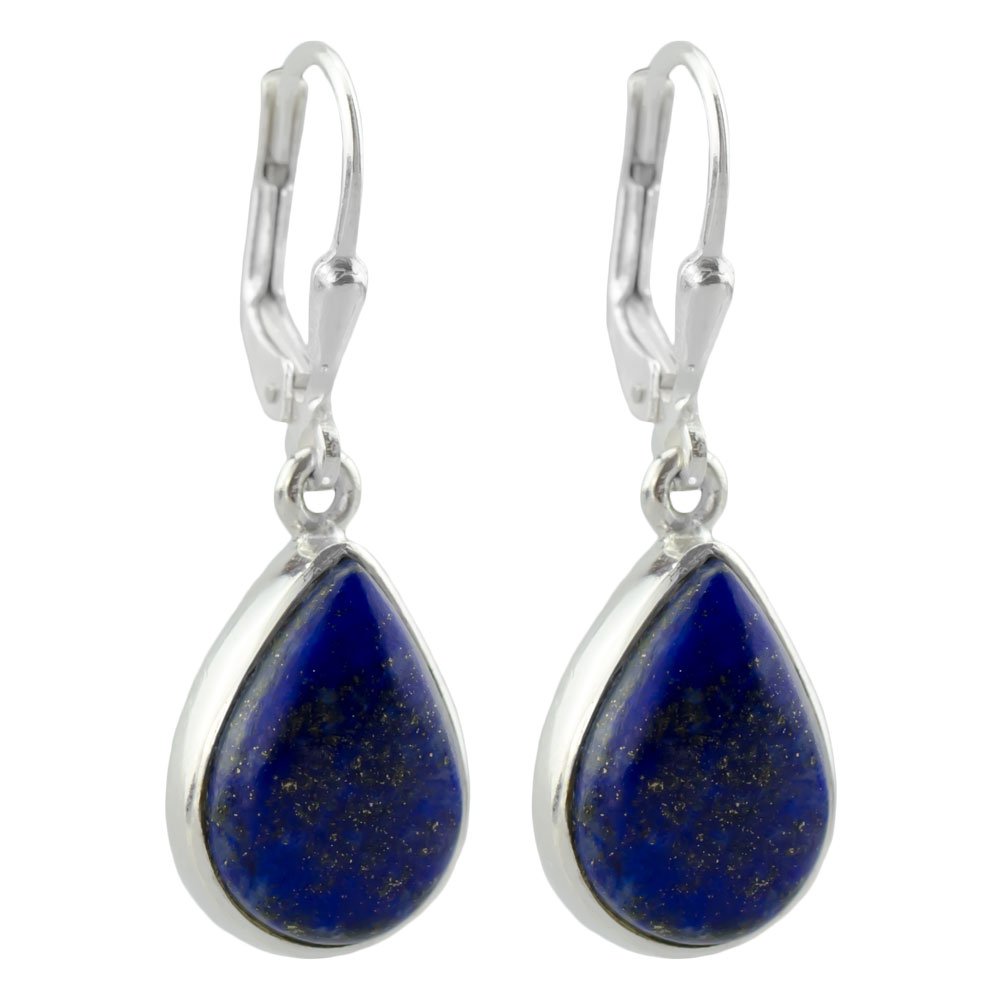 I Be, Sodalite gemma 10 x 14 mm orecchini ovali, argento 925, lunghezza 3,3 cm, in astuccio regalo, 396412 G KB