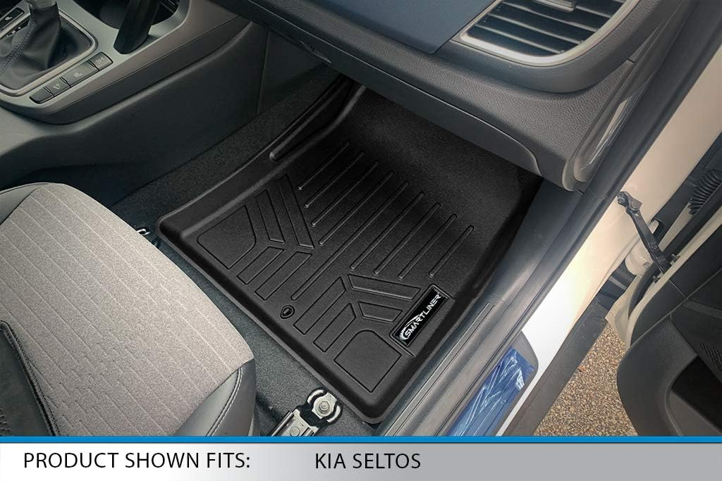 SMARTLINER Custom Fit Floor Mats & Cargo Liner Behind 2nd Row Compatible with 2021-2023 Kia Seltos