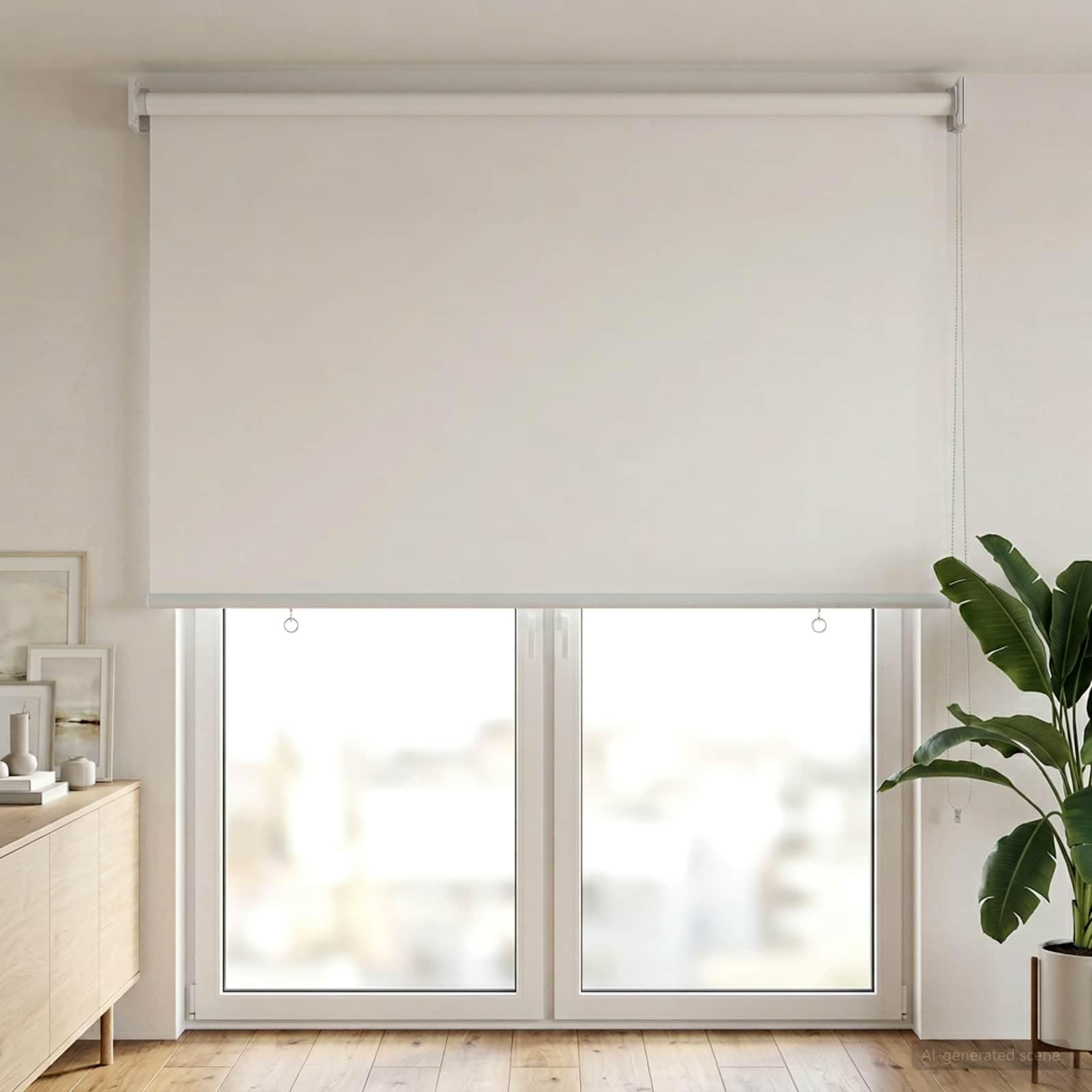 Tenda a rullo bianca, 60 x 230 cm, protezione solare, tenda | Protezione dagli sguardi indiscreti per soggiorno e camera da letto. Efficace protezione termica con montaggio a soffitto o a