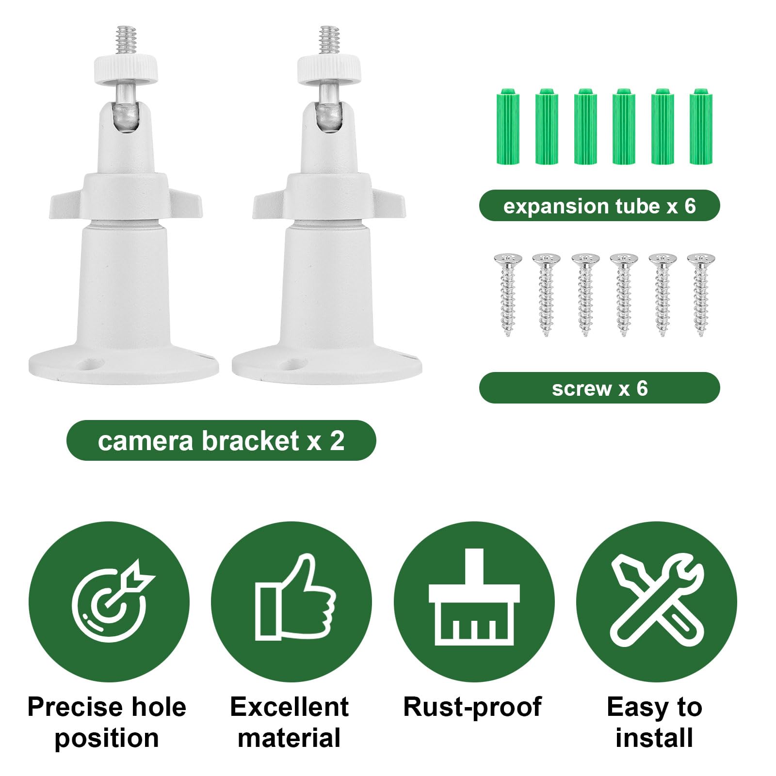 2uds Soporte para Cámara de Seguridad, Soporte de Montaje para Cámara Ajustable Soporte Interior/Exterior Compatible con Arlo Eufy Solocam S220/C210 Eufycam 2C/2C Pro 3/S330 3C/S300