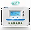 EPEVER 45A Solar Charge Controller 12V/24V/36V/48V Auto Working PWM Solar Panel Charge Regulator with LCD Display and Powerful Dual USB Output