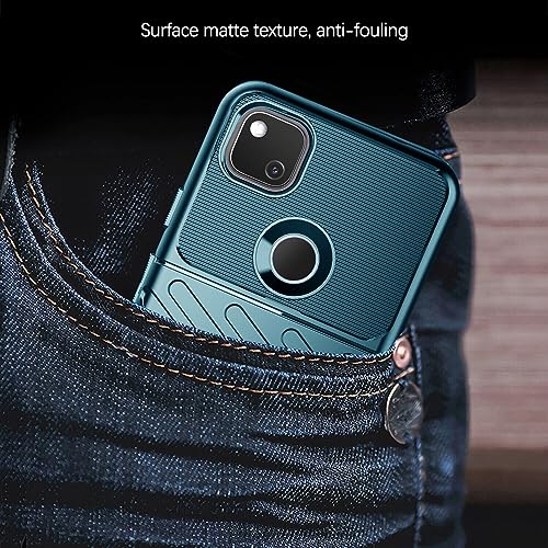 Image of Shockproof Back Cover Case for Google Pixel 4a 4G | 360 Degree Protection | Protective Design | Anti-Scratch Tough Slim TPU Case for Google Pixel 4a 4G (Green)