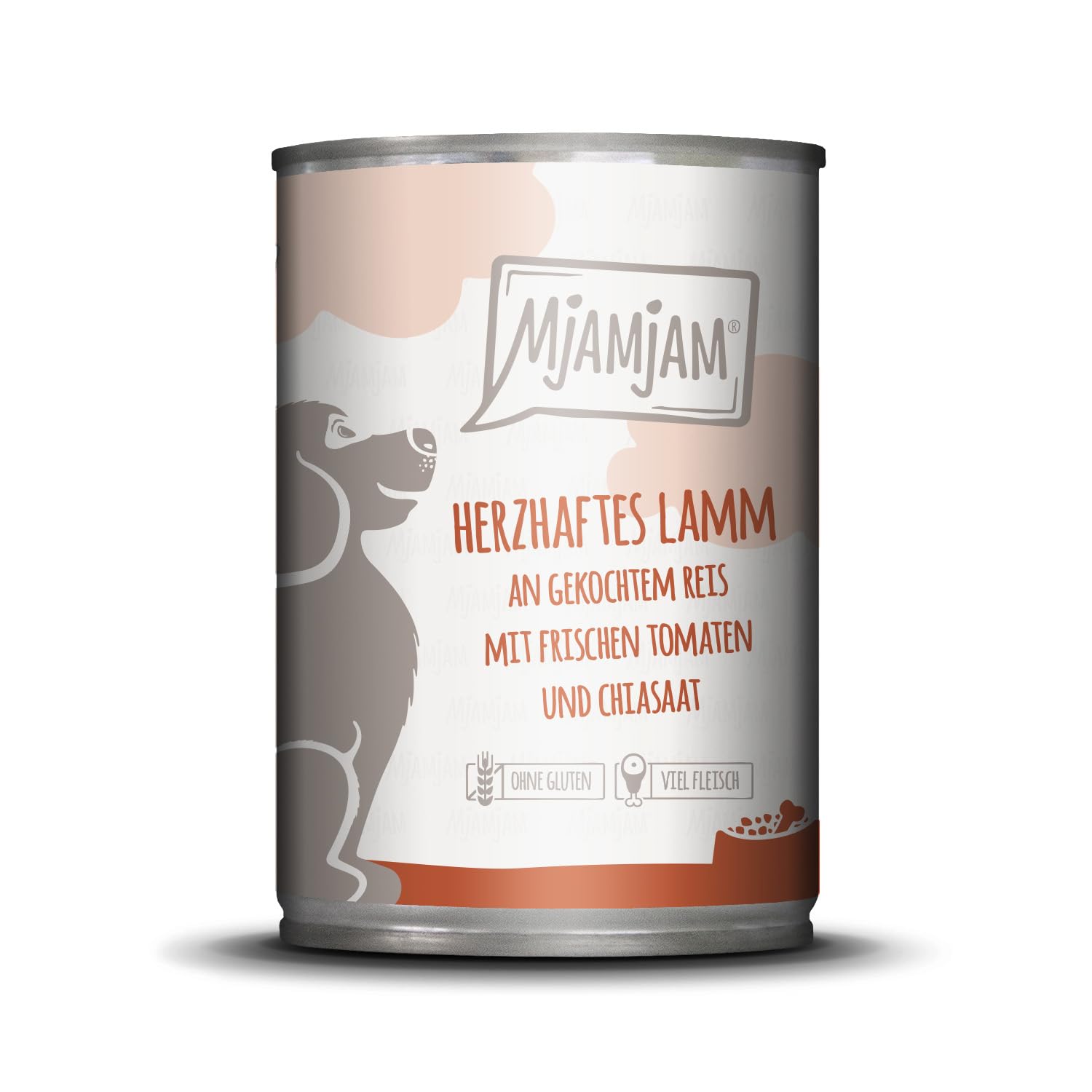 MjAMjAM - Comida húmeda Premium para Perros - Cordero Salado de arroz cocido con Tomates Frescos, 1 Paquete (1 x 400 g), Natural con Mucha Carne