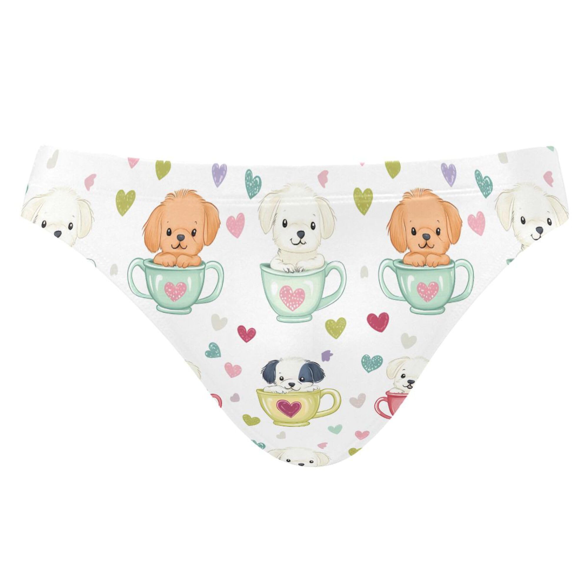 Mens Swim Briefs Cute Dog Teacup Swimwear Bikini Swimsuit XL B0404652