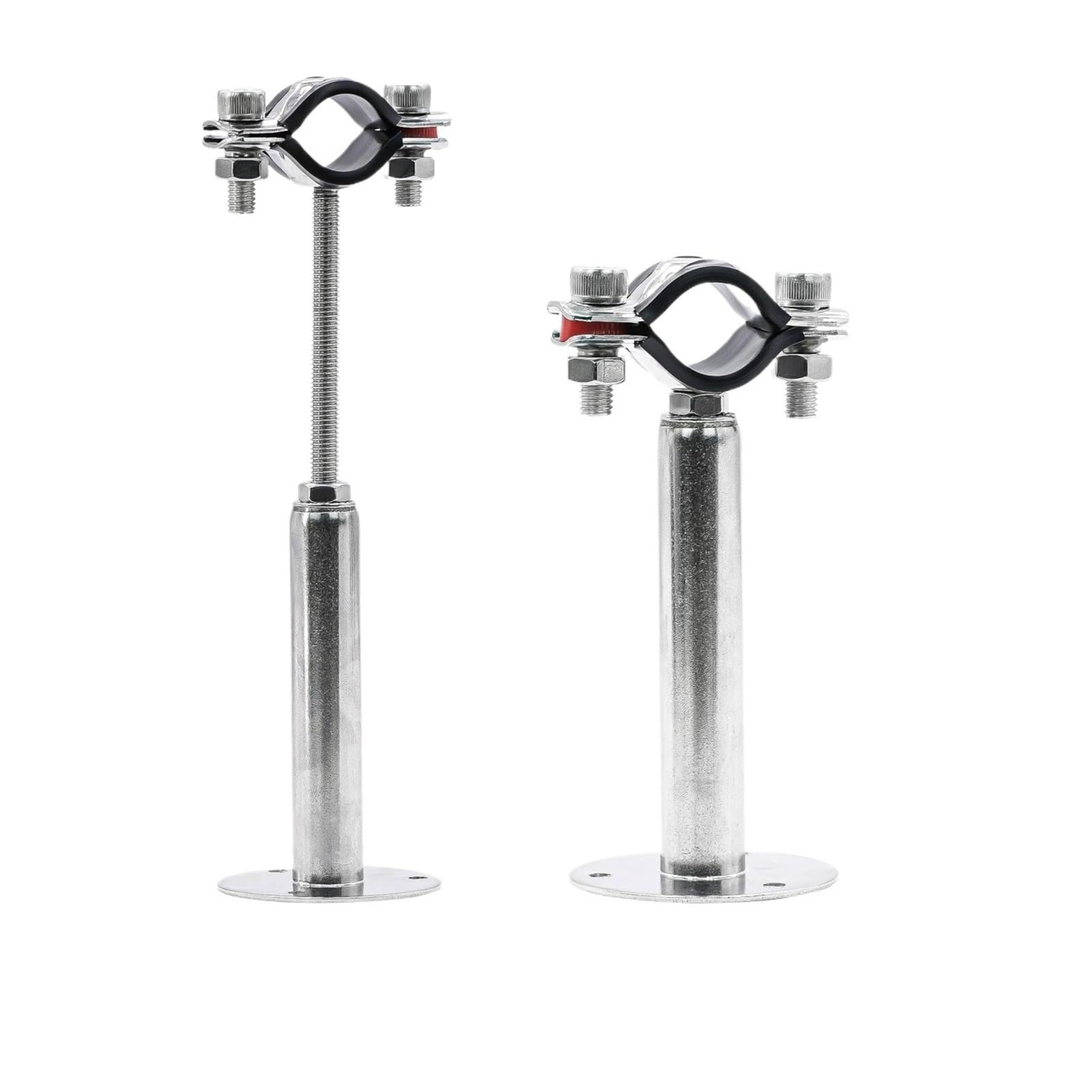 Mqfbnnp One Color Stainless Steel Pipe Supports Adjustable Rod Pipe Hanger Bracket Clamp Fit Tube(2Pcs 38-40Mm)