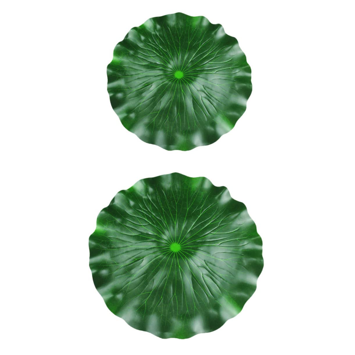 Milisten 5 Juegos Hoja De Loto Simulada Artificial Flowers Aqua Plant Decoración para Jardín Fuente Lirios Agua Limón Pecera Hojas De Loto Simulación De Hojas De Loto Eva Green 2 Piezas * 5
