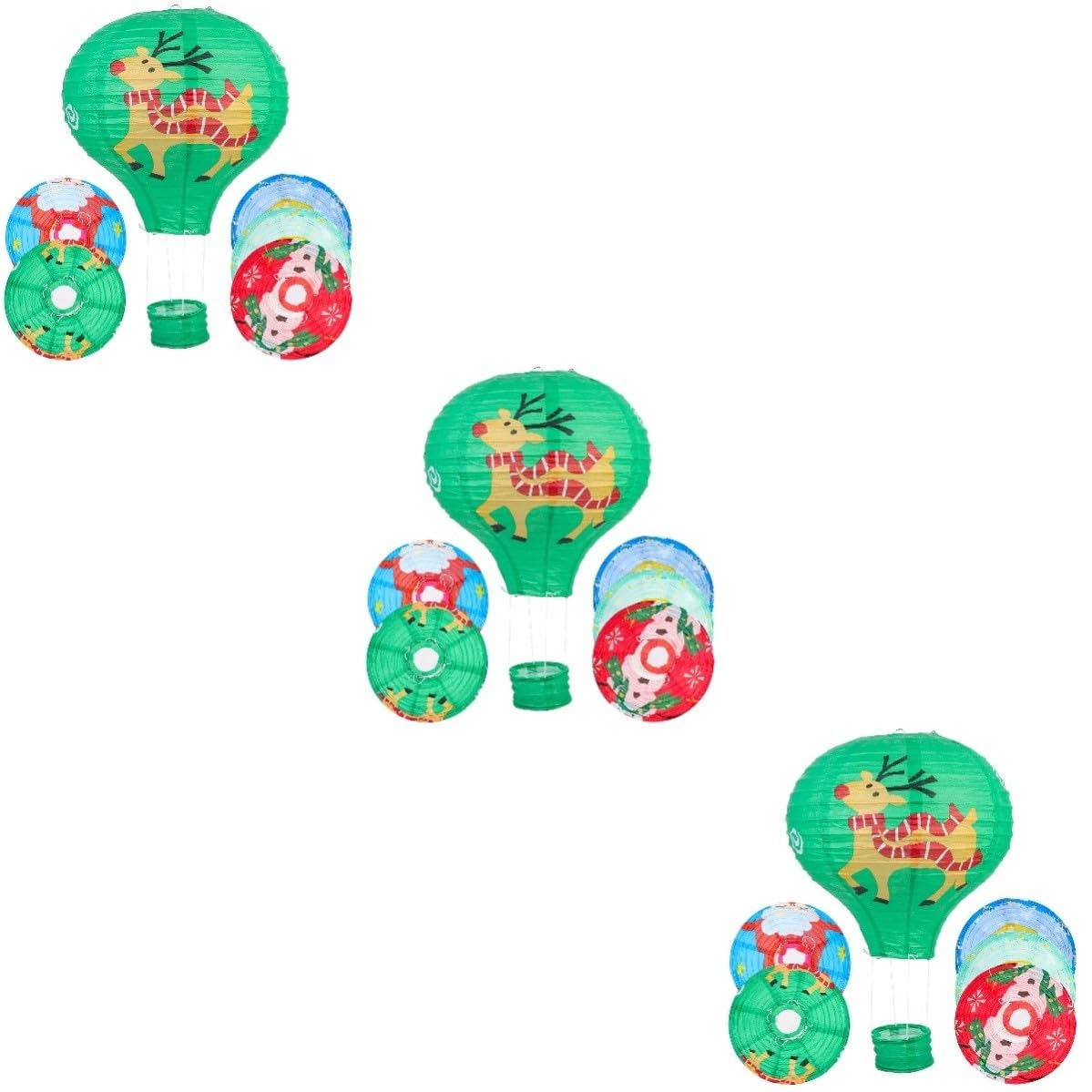 15 Piezas Farolillo de Papel Decorativo Globo Aerostático para Fiestas