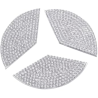 3 Pieces for Mercedes Benz Bling Steering Wheel Emblem Sticker Crystal Car Interior Steering Wheel Logo Decoration Accessories Fit for Mercedes-Benz A E S CLA CLS GLA GLB GLC GLE GLS SL Class 49 mm