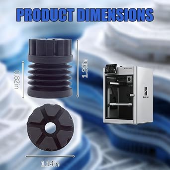 Bambu Lab X1/X1C/P1P/P1S用のアップグレードされた防振脚8個セット、3Dプリンターアクセサリーシリコンショックアブソーバーパッド、92%の振動を低減&たるみ防止、高温シリコンショックアブソーバー