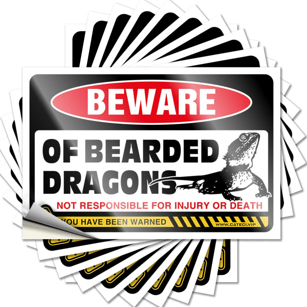 Beware of Bearded Dragons Sports Cozy - Tattoos Wall Waterproof Decal(8X12CM)