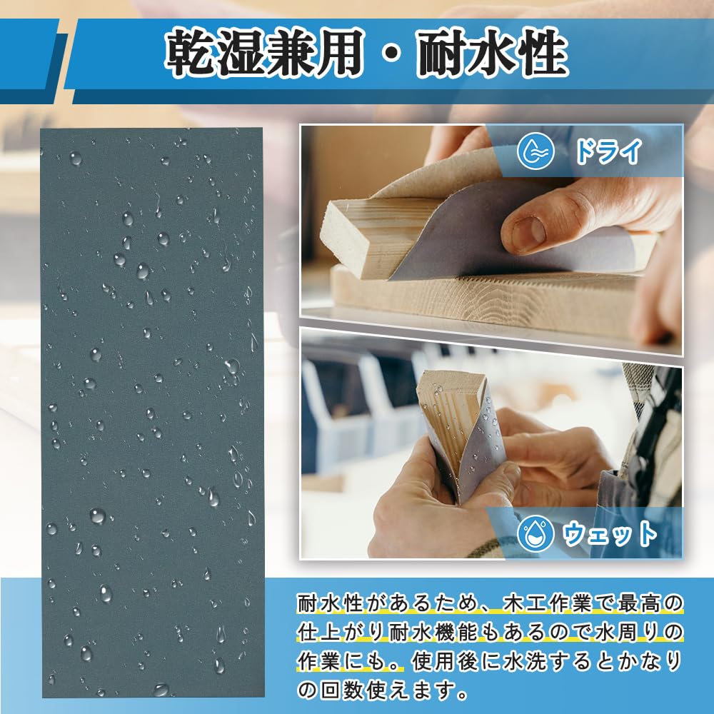 Amazon | Luballter 紙やすり 42枚14種類 180～5000番 耐水ペーパー