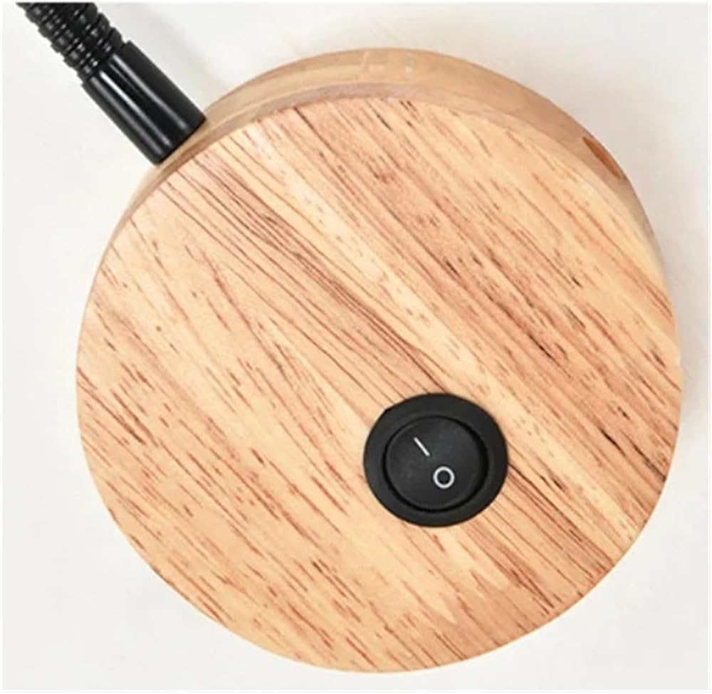 Nowoczesna drewniana lampa ścienna z diodami LED i przełącznikiem gałkowym, 3 W, do sypialni, na stolik nocny, lampka do czytania, oświetlenie wewnętrzne z regulowanym kierunkiem (czarna linia