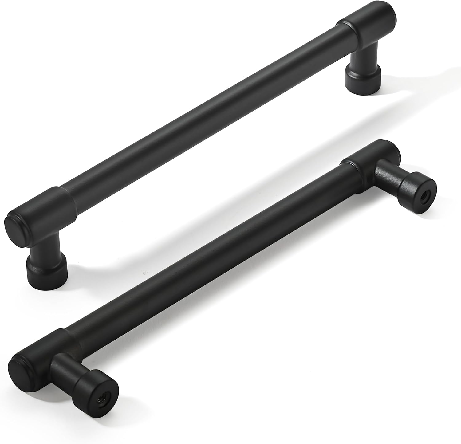 khtumeware 2 Pack Matte Black Pulls 6 Inch(152mm) Hole Centers