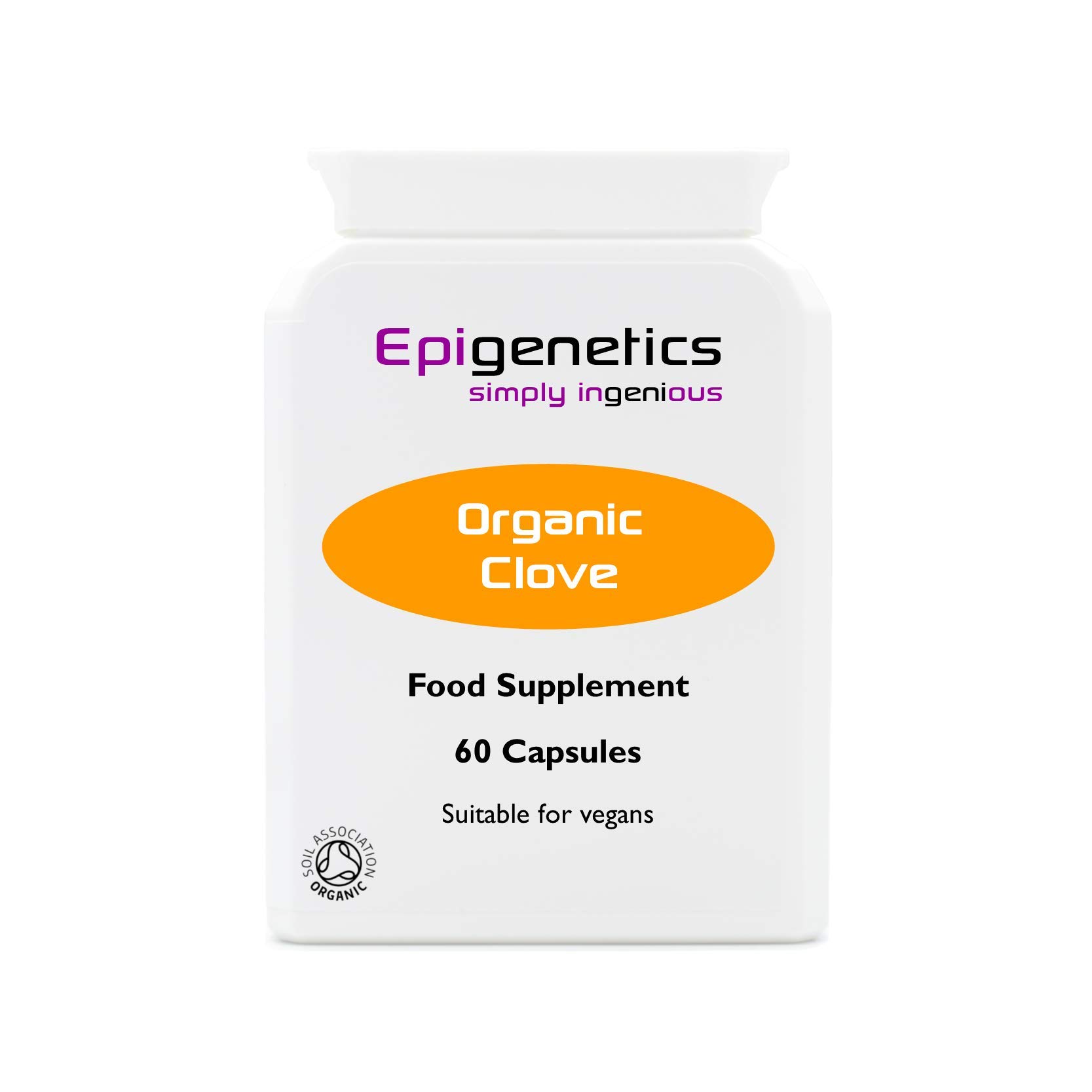 Organic Clove 400mg | Natural Syzygium Aromanticus Herb Supplement | 60 Capsules | Vegan Friendly & Herbal UK Made | 60 Servings, 2 Month Supply by Epigenetics