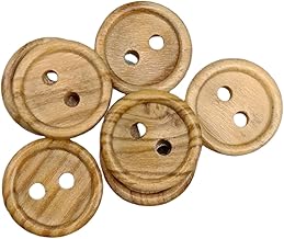 BOTIBOTON - Olive Wood Buttons - 2 Holes - Various Sizes (10 mm) - Sewing Accessory - Made and Shipped from Spain