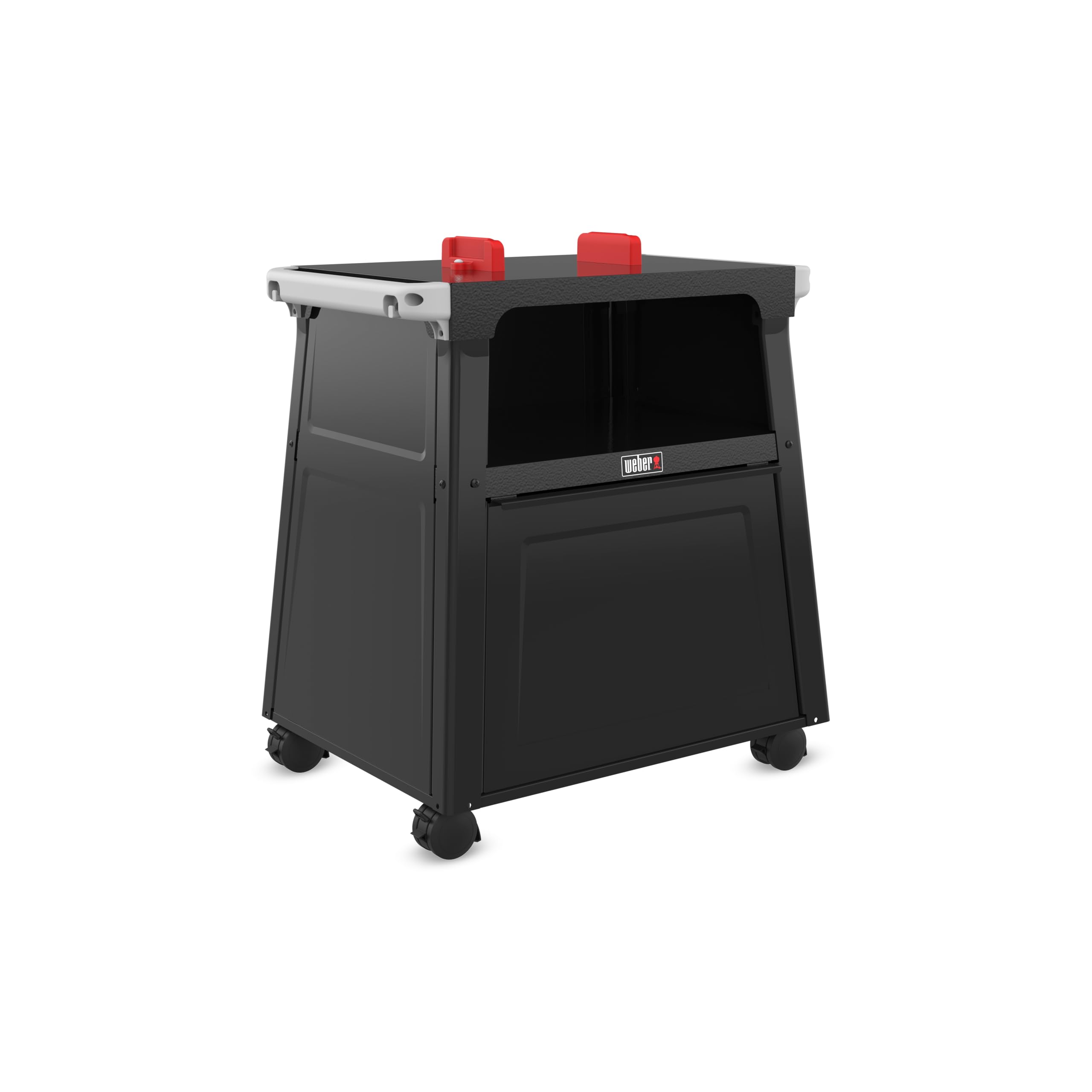 Weber Stojak Premium do Wszystkich Grilli Elektrycznych Lumin, Stolidny i Stabilny, Zamknięta Szafka z Otwartą Półką, Czarny (3401232)