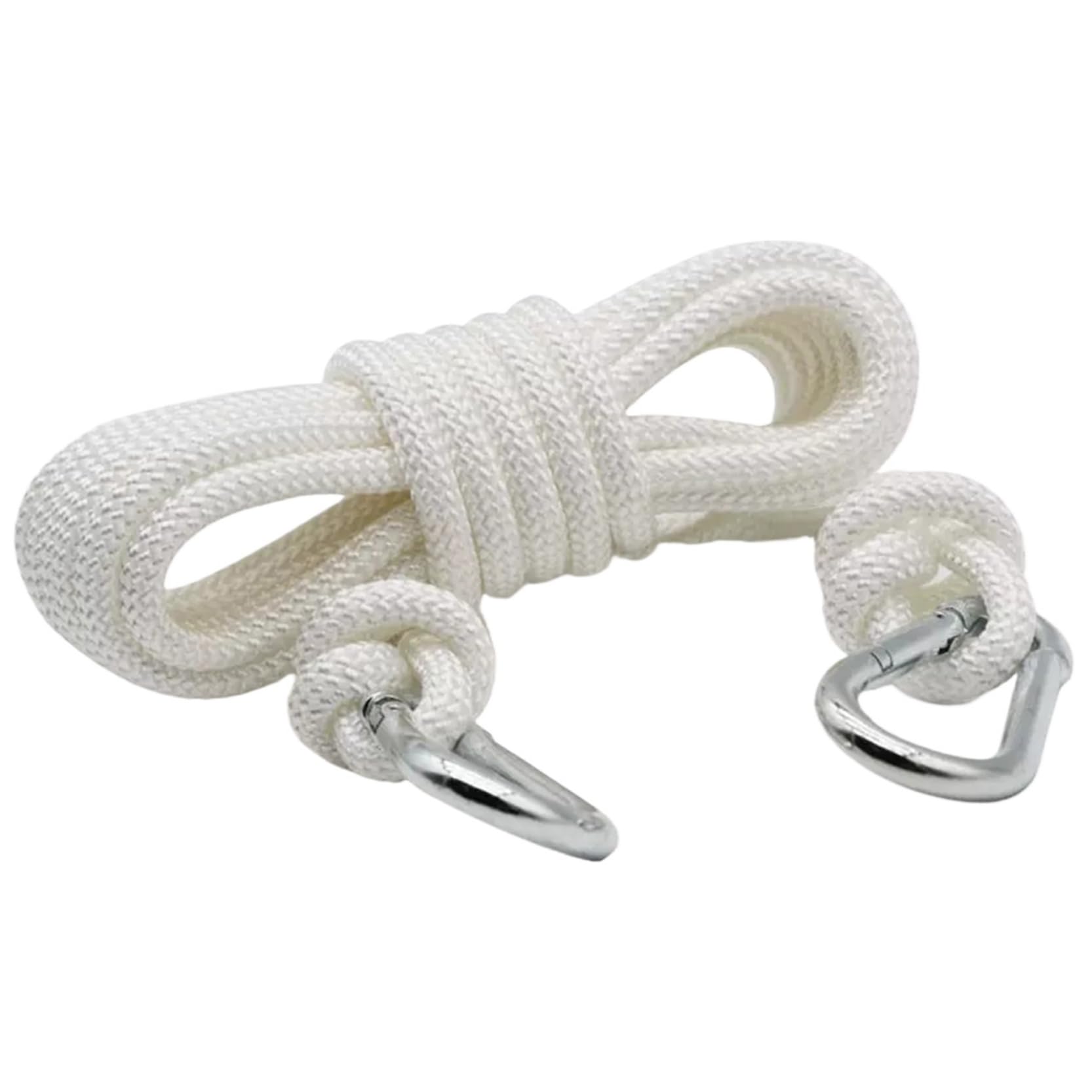 Filo stendibiancheria, diametro 8 mm, per esterni, lunghezza 5 m/10 m/15 m/20 m, corda intrecciata in poliestere resistente, per stendere i vestiti da giardino, bianco, 15 m