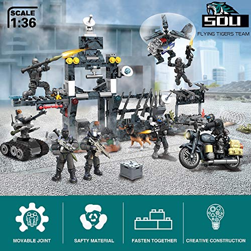 YEIBOBO ! Special Forces Mini Military Action Figure with Weapons and Accessories (Flying Tigers Team XJ-826)