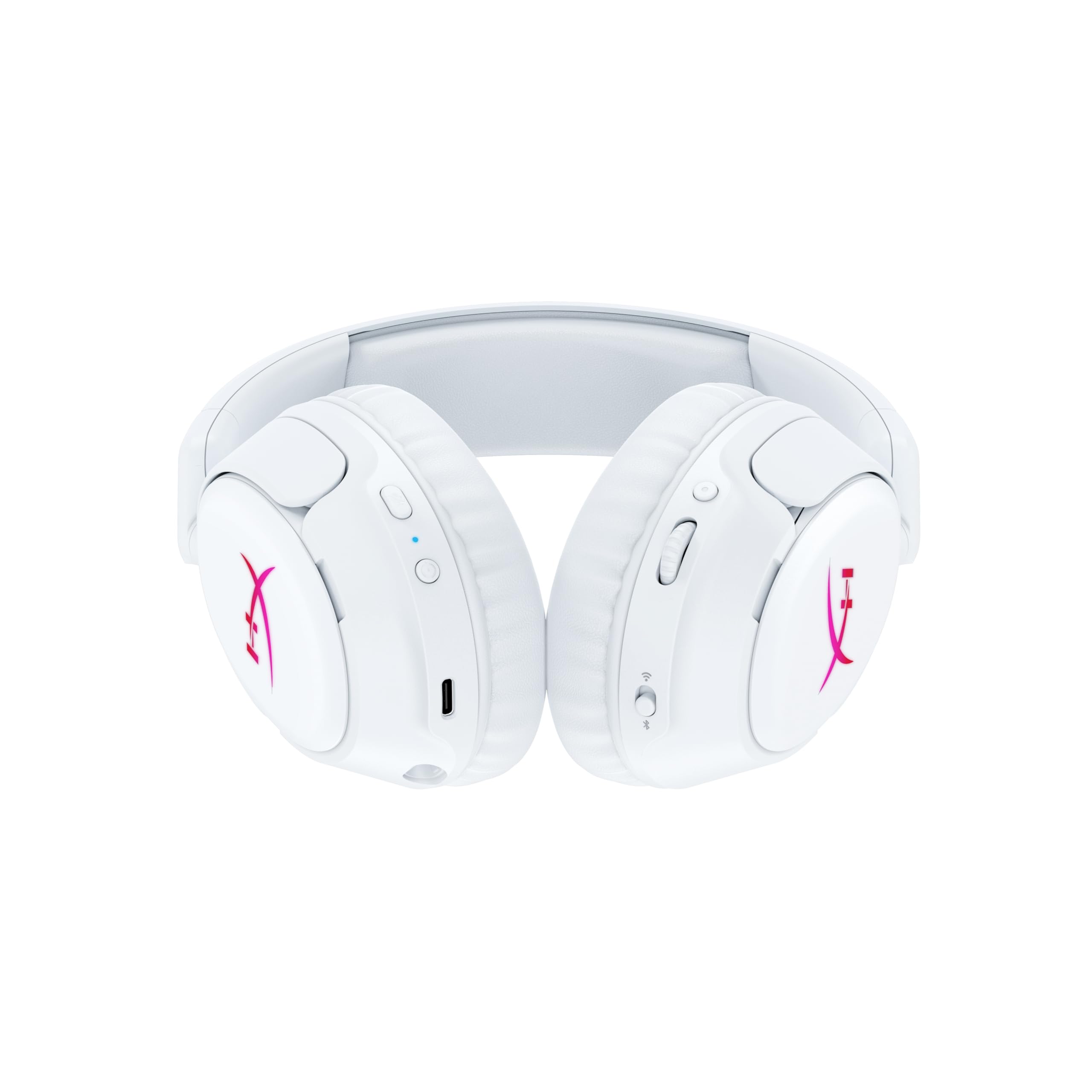 HyperX Cloud Flight 2 Casque de Gaming sans Fil, lumières RVB Personnalisables, Batterie 100 Heures, Dual Wireless 2,4 GHz et Bluetooth, Instant Pair, PC/PS/Switch/Mobile, Blanc