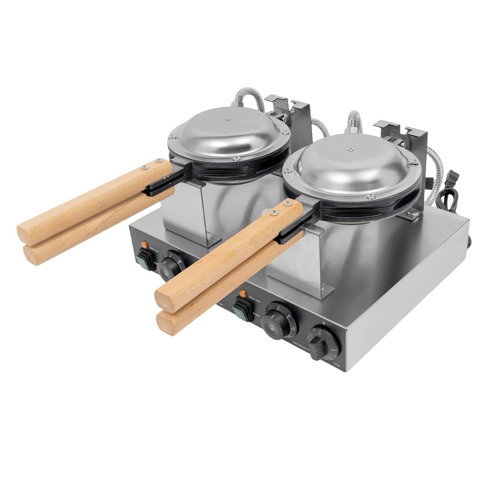 Gofrera profesional Bubble, 2830 W Huevos Gofrera con placas antiadherentes y temporizador: 0-5 minutos, gofres de huevo estilo Hong Kong Máquina de gofres comerciales para cafés, restaurantes, etc.