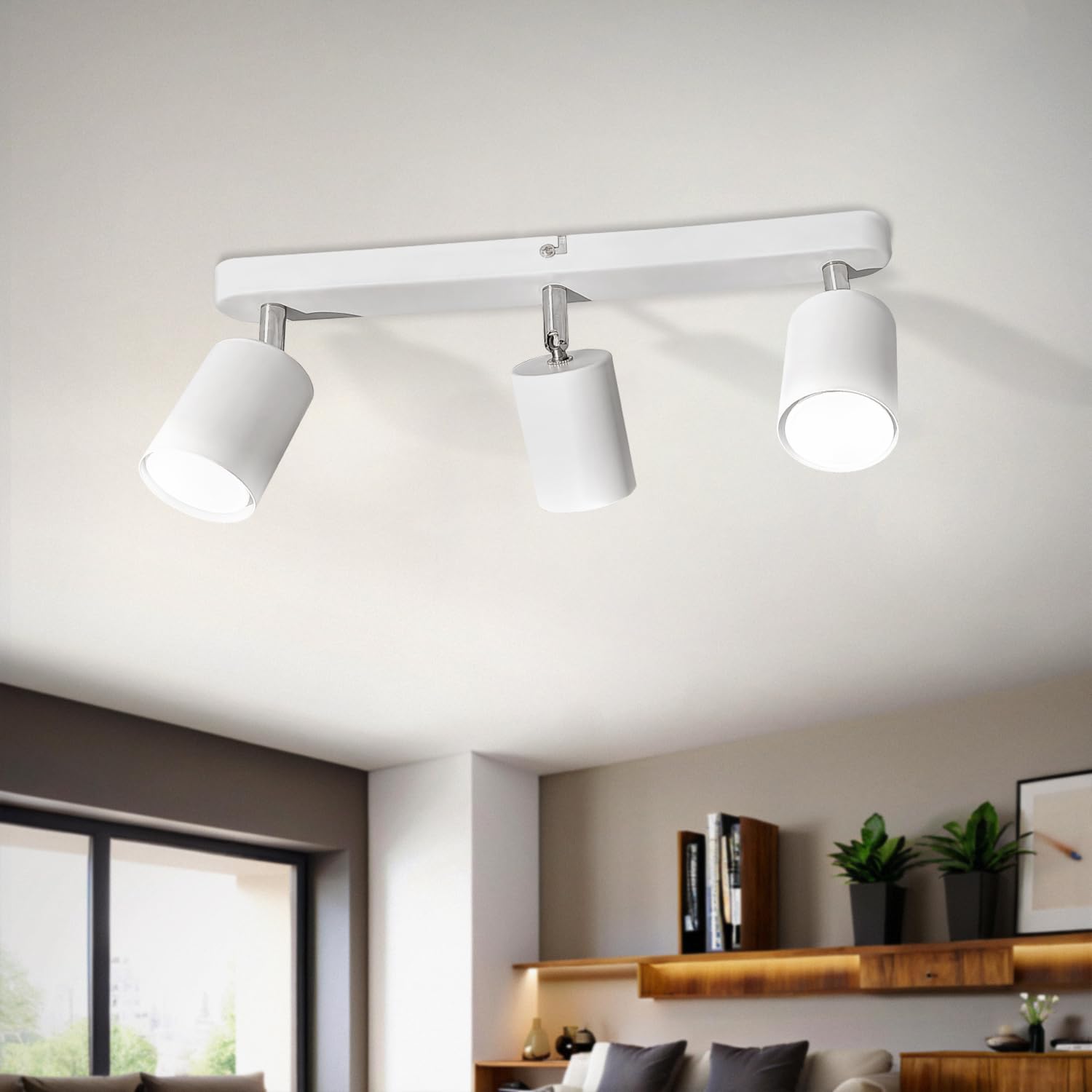 Lustre LED Chromé 23W Watts : 3 Couleurs (3000K-6000K) - Neuf