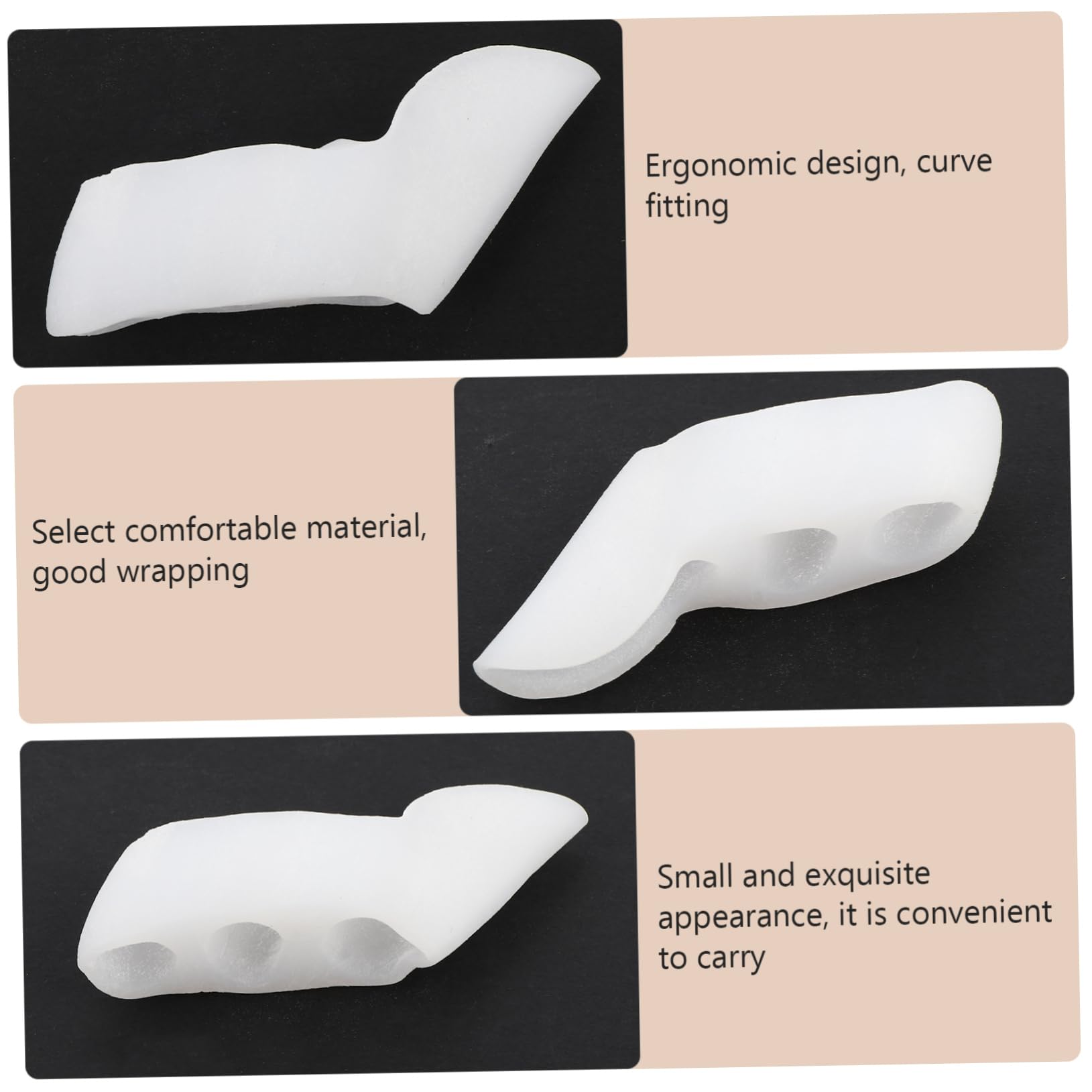 TOVINANNA Silicone Toe Separators for Women 12pcs Toe Splints for Straightening Toe Adjuster Toe Stretcher