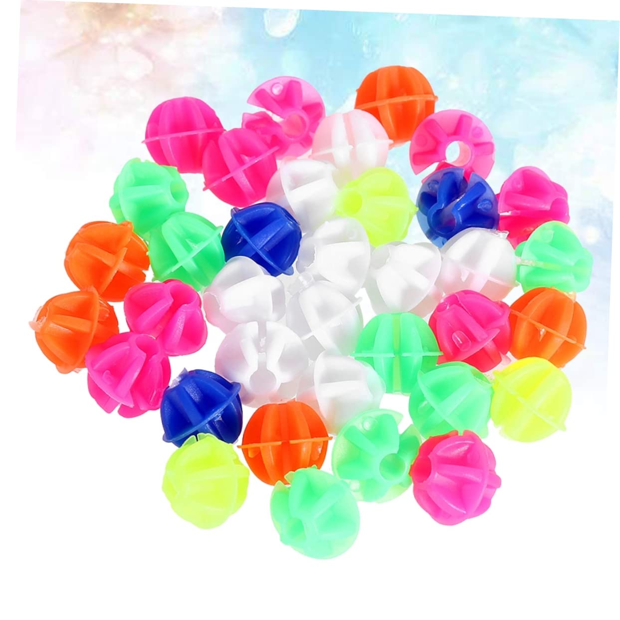 GOOHOCHY Bike Beads 108 Pcs Round Plastic Beads Bike Wheel Decoration for Boys Girls