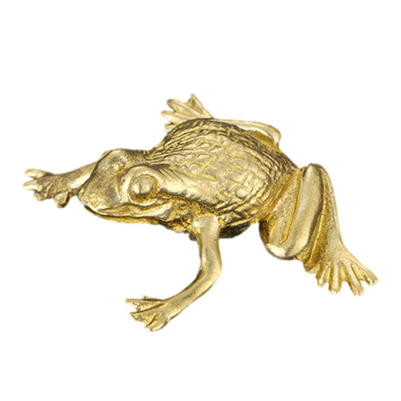Lerpwige Table Ornaments Brass Frog Statues Frog Figurines Sculptures Tabletop Centerpieces For Living Room Bedroom Decorations Animal Figurines