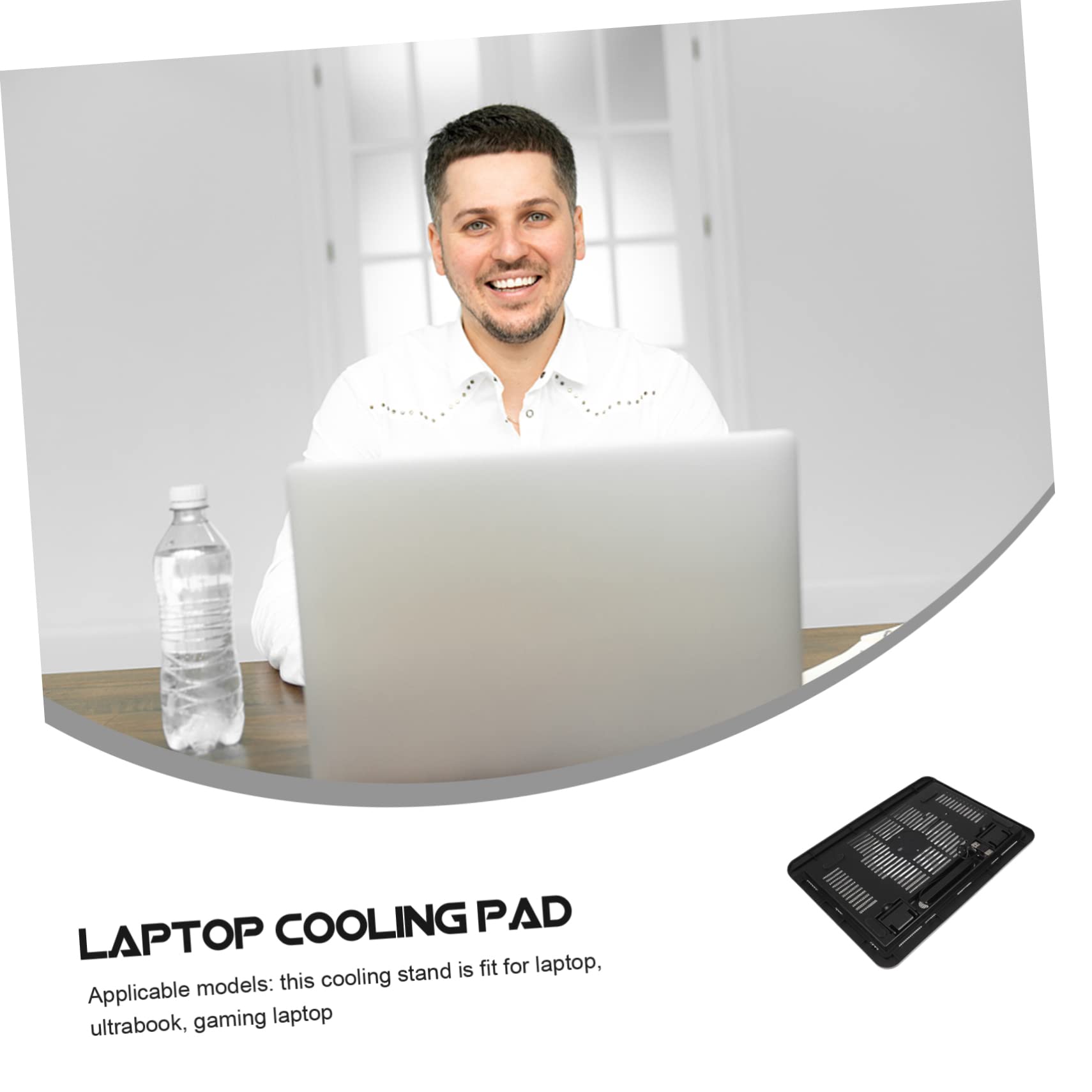Uonlytech Raffreddatore Laptop Silenzioso Led Per Usb Design Ultra- e Antiscivolo Accessorio Per Gaming e