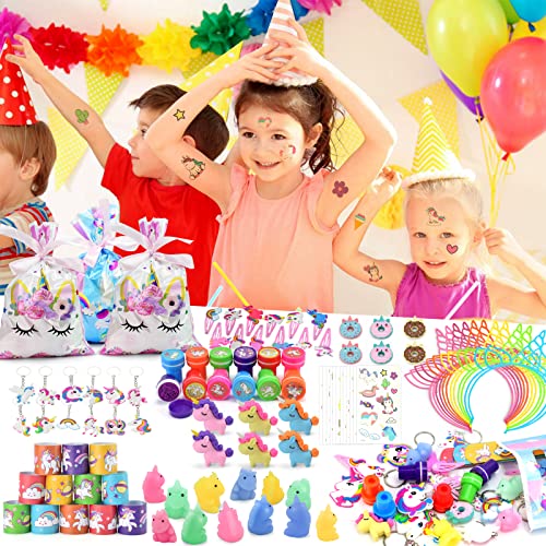 120Pcs Kit Anniversaire Licorne Cadeau pour Fille, Bandeau Licorne Bracelets Porte Clés Sac de Fête Anniversaire Fille… - Image 8