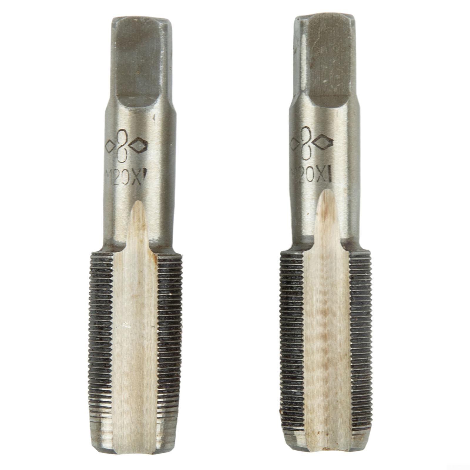 Zestaw gwintowników i narzynek, gwintowniki i narzynki do gwintów okrągłych, stal szybkotnąca M20x1 mm, gwint stożkowy i narzynka M20x1 mm, gwint metryczny prawy