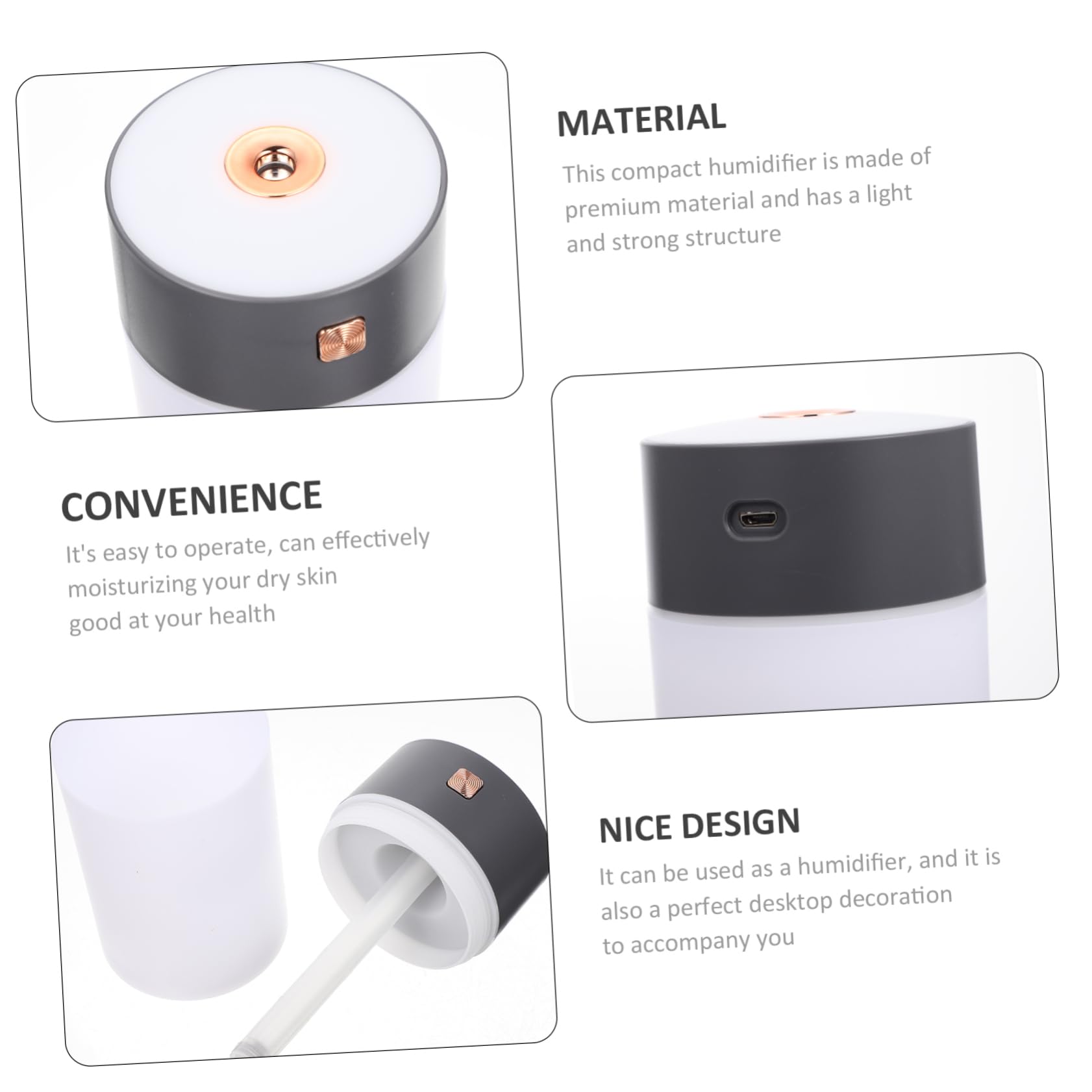 Umidificatore USB Creativo da Tavolo 300ml Abs Pp