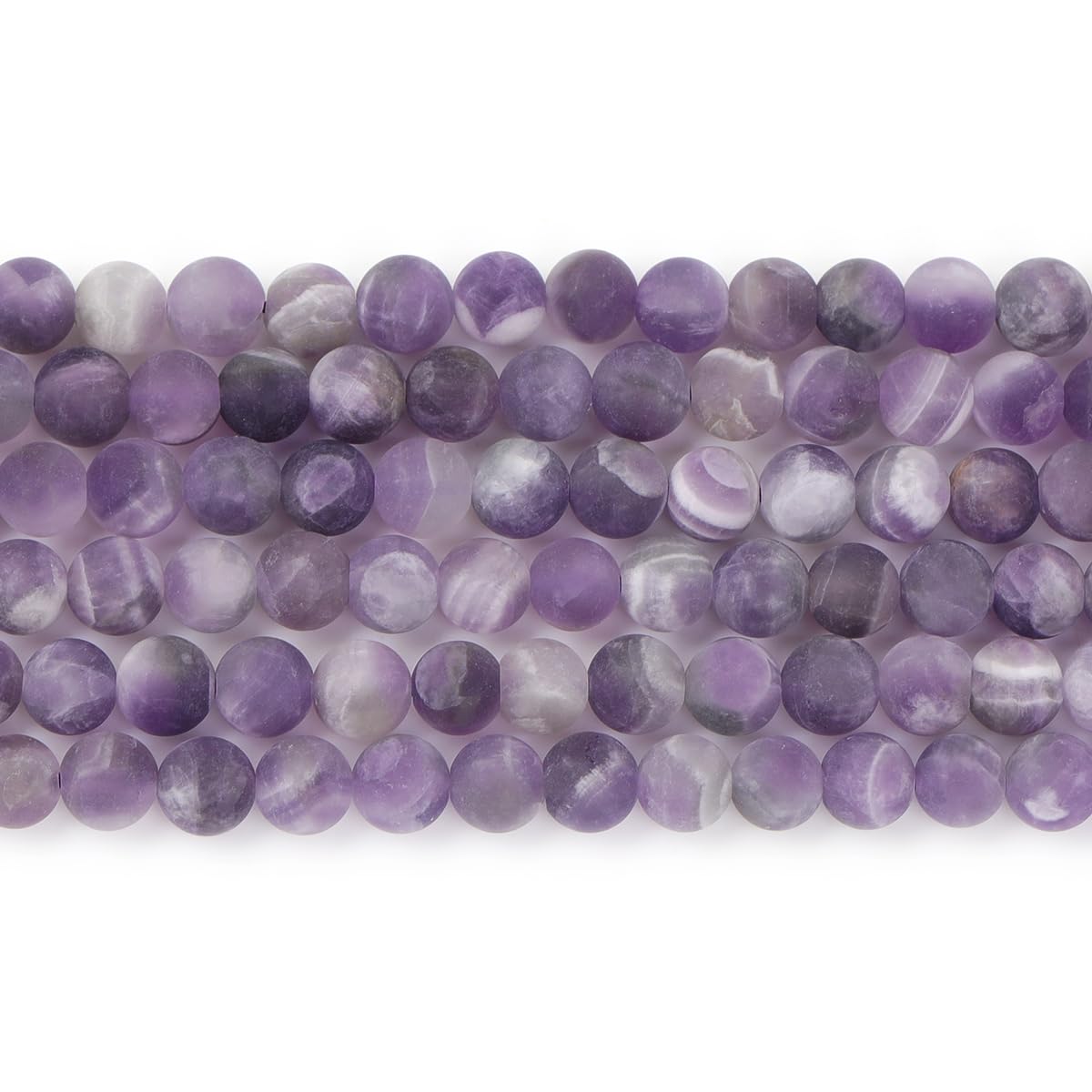 GEM-Inside 6mm Amethyst Semi Precious Gemstone Round Beads for Jewellery Making DIY Handmade Craft Supplies 15" - Image 2
